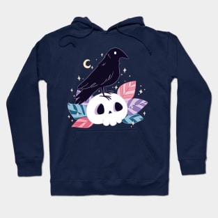 Crow on a skull Hoodie